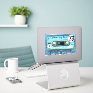 Blue Retro T4 Audiotape Cassette 80er DJ C-CutVS Aufkleber