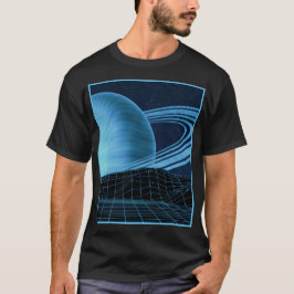 Blue Retrowave Design Men's T-Shirt