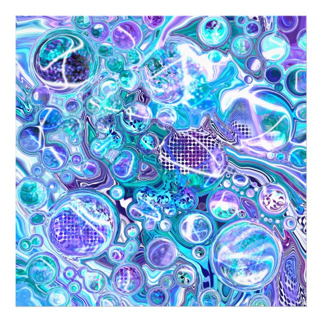 Blue Rhapsody | Abstrakte Kunst Fotodruck (Vorne)