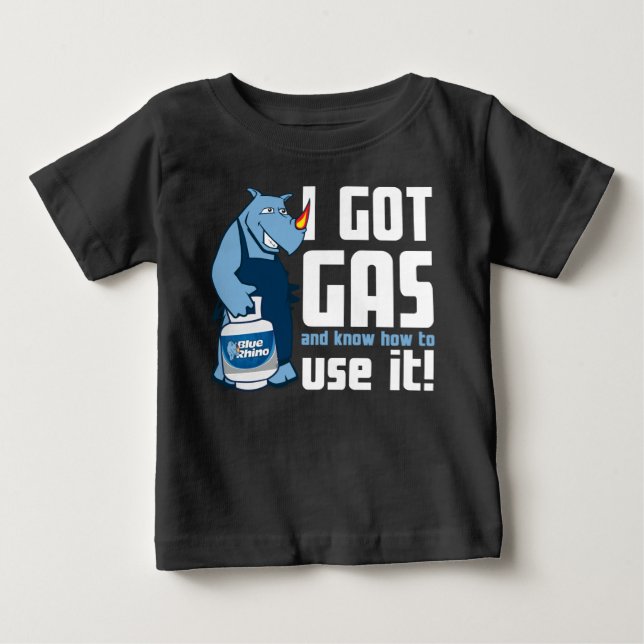 Blue Rhino "I Got Gas" Baby T-shirt (Vorderseite)