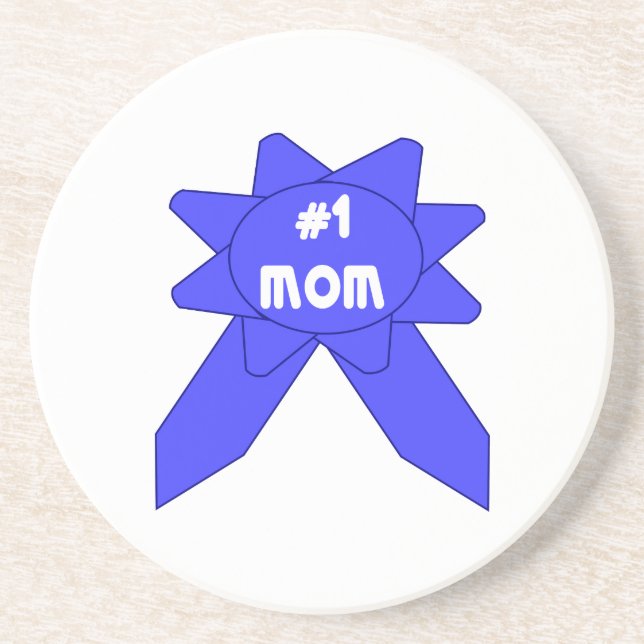 Blue Ribbon #1 Mama Untersetzer (Vorne)