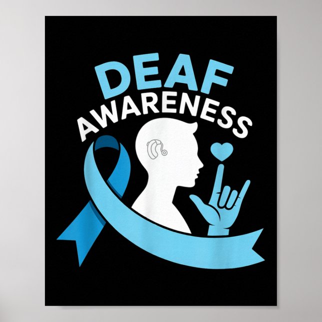 Blue Ribbon Asl Cochlear Impl Poster (Vorne)