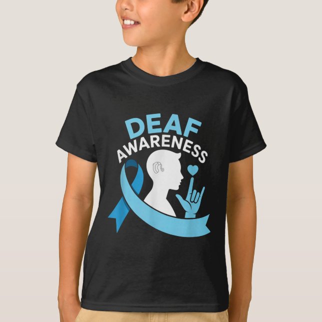 Blue Ribbon Asl Cochlear Impl T-Shirt (Vorderseite)