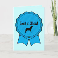 Blue Ribbon Best in Show with Hund in Silhouette