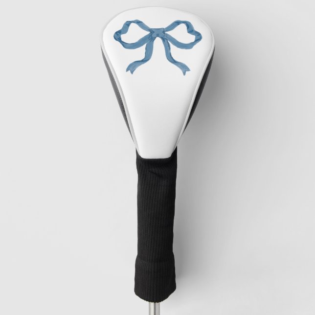 Blue Ribbon Bow Golf Head Cover Golf Headcover (Vorderseite)