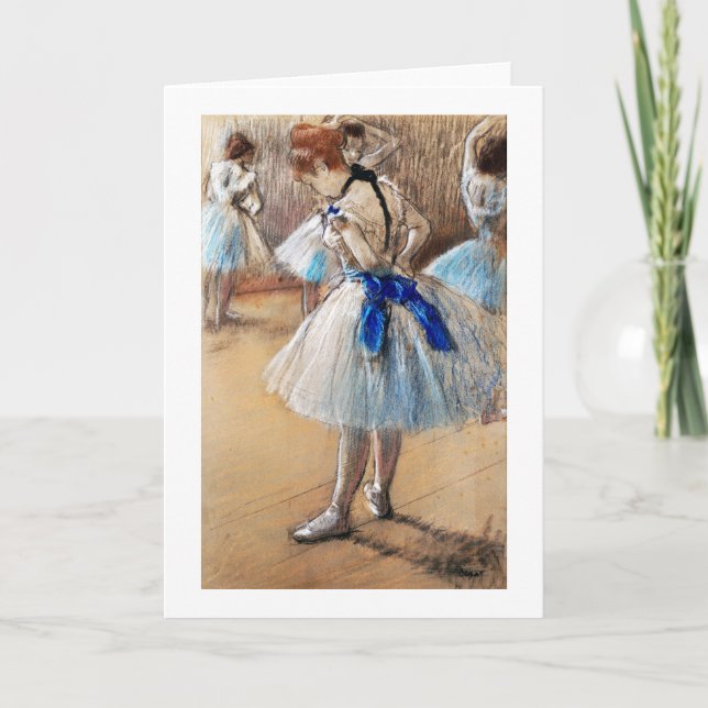 Blue Ribbon Dancer, Edgar Degas Karte (Vorderseite)