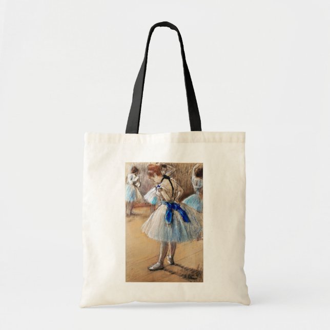 Blue Ribbon Dancer, Edgar Degas Tragetasche (Vorne)