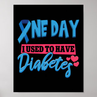 Blue Ribbon Diabetes Bewusstsein Kinder Poster