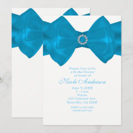 Blue Ribbon & Diamonds Bridal Dusche Einladungen