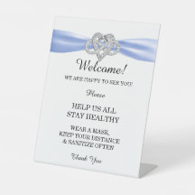 Blue Ribbon Infinity Herz Hochzeitsicherheit