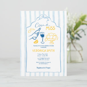 Blue Ribbon Italien Ciao Miss Lemon Brautparty Einladung