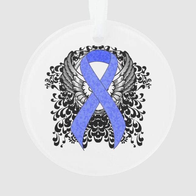 Blue Ribbon mit Flügeln Ornament (Rückseite)