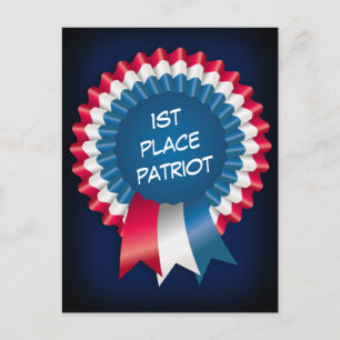 Blue Ribbon Patriot Postkarte