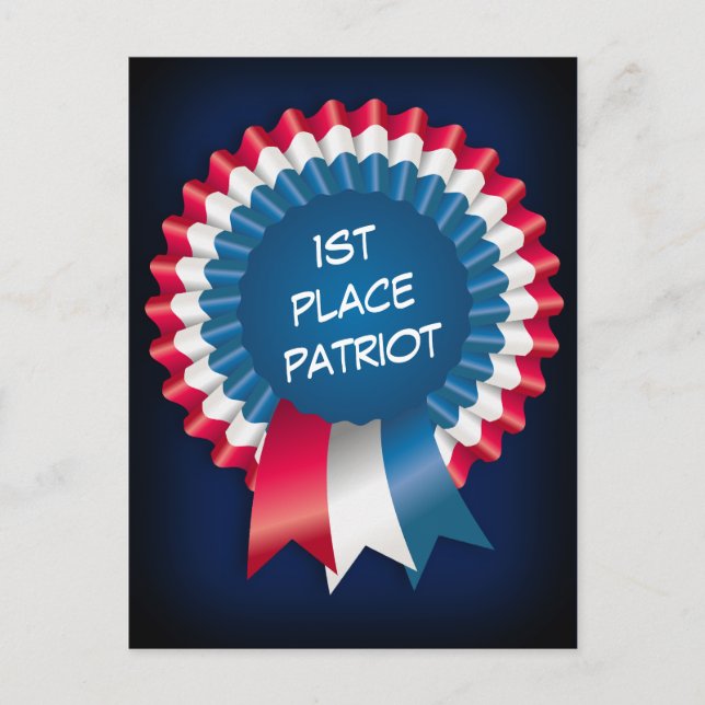Blue Ribbon Patriot Postkarte (Vorderseite)