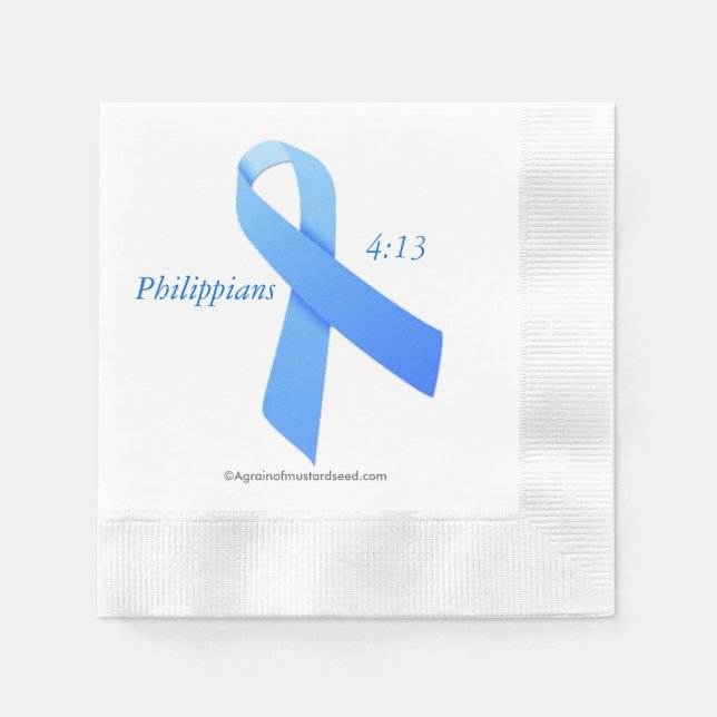 Blue Ribbon Serviette (Vorderseite)