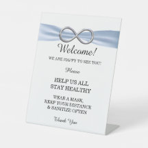 Blue Ribbon Silver Infinity Hochzeitsicherheit