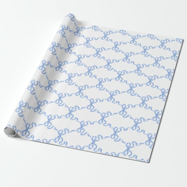 Blue Ribbon Trellis Geschenkpapier (Ungerollt)