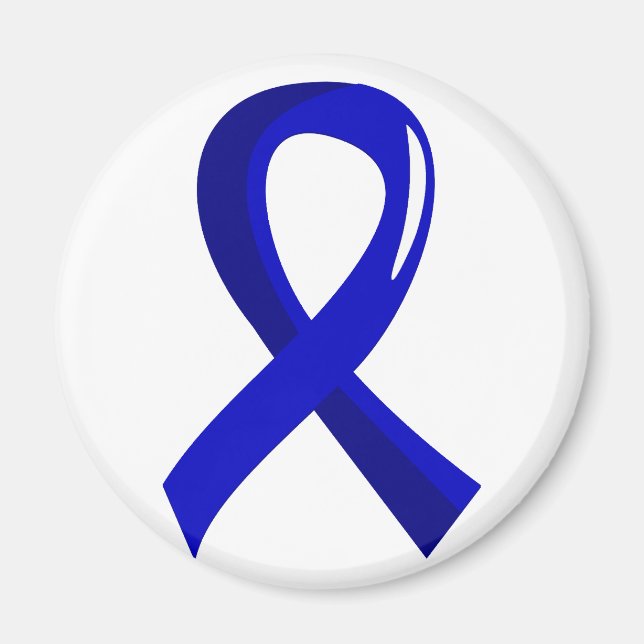 Blue Ribbon vom rektalen Krebs 3 Magnet (Vorne)