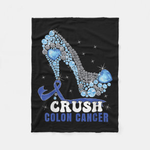 Blue Ribbon Women Colonscopy Kolorektal Colon Canc Fleecedecke
