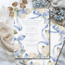 Blue Ribbons & Hydrangeas Kinderdusche