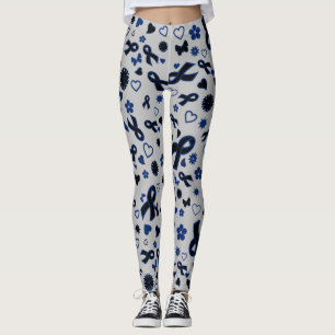 Blue Ribbons Multi..Guillain Barre Leggings
