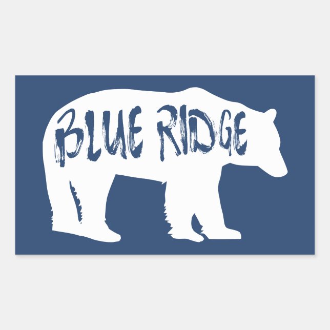 Blue Ridge Bear Rechteckiger Aufkleber (Vorderseite)