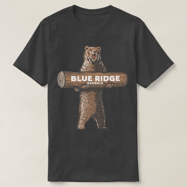 Blue Ridge Georgia GA Growling Bear Vacation Souve T-Shirt (Design vorne)