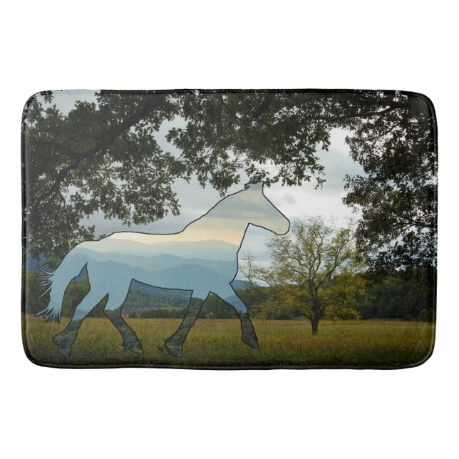 Blue Ridge Horse Cades Cove Badematte (Vorderseite)
