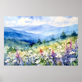 Blue Ridge Landschaftskunst Poster