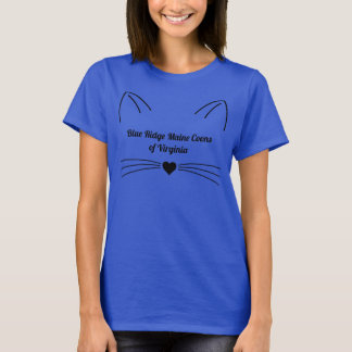 Blue Ridge Maine Coons Cat Face Custom Back T-Shir T-Shirt