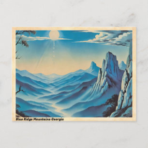 Blue Ridge Mountain Georgia Vintage Travel Postkarte