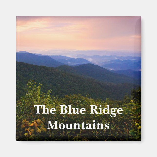 Blue Ridge Mountain Landschaftliche Aussicht für N Magnet (Vorne)