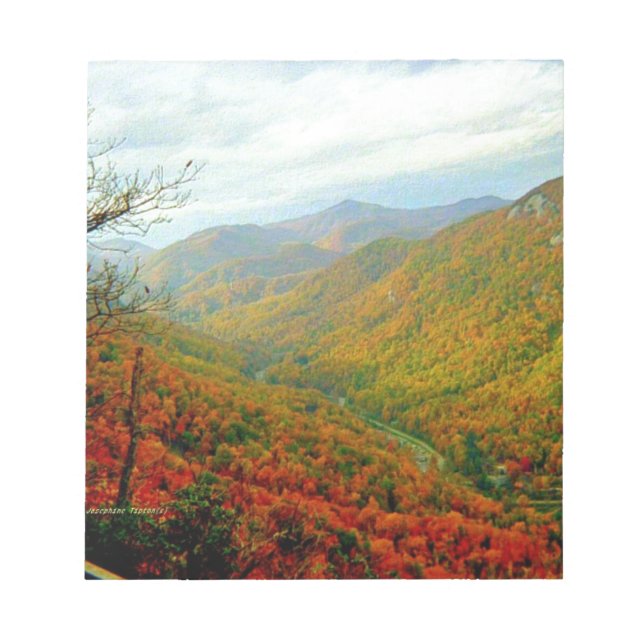 Blue Ridge Mountain Range North Carolina Notizblock (Vorderseite)