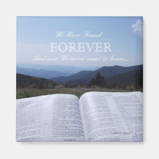 Blue Ridge Mountain Scripture Forever Magnet (Vorne)