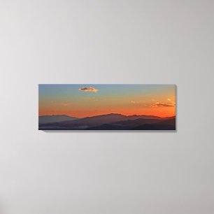 Blue Ridge Mountain Sunset Panorama Canvas Printwe Leinwanddruck