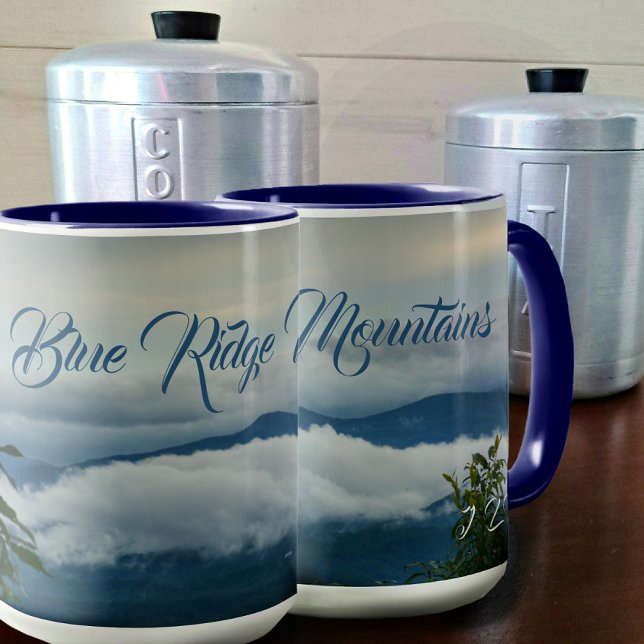 Blue Ridge Mountains anpassbar fotografisch Tasse (Von Creator hochgeladen)