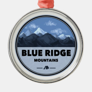 Blue Ridge Mountains Camping Ornament Aus Metall