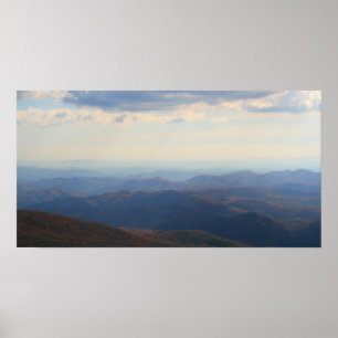 Blue Ridge Mountains im Herbst, North Carolina Poster