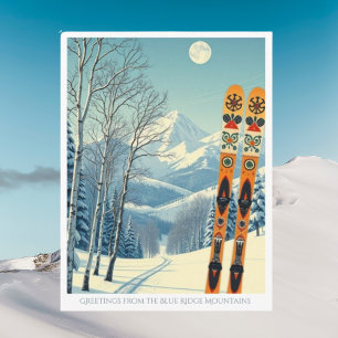 Blue Ridge Mountains NC-Skigebiet Postkarte