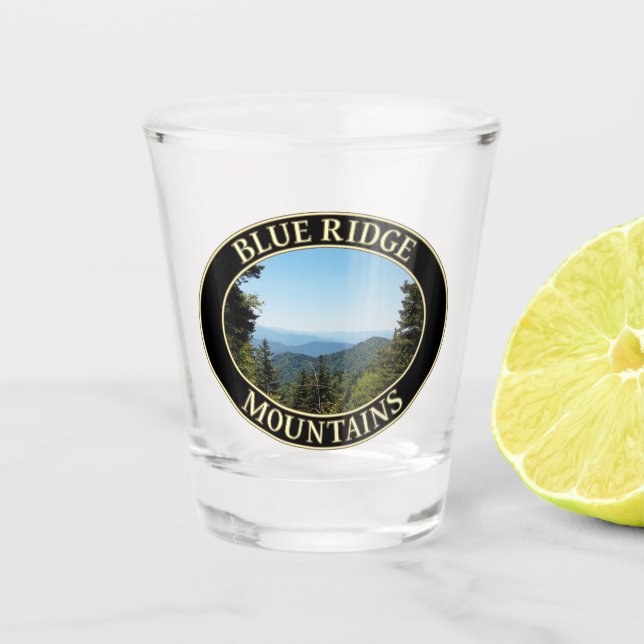 Blue Ridge Mountains North Carolina Schnapsglas (Vorderseite)