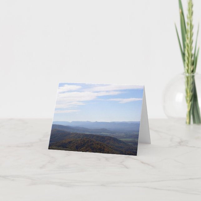 Blue Ridge Mountains Notecard Karte (Vorderseite)