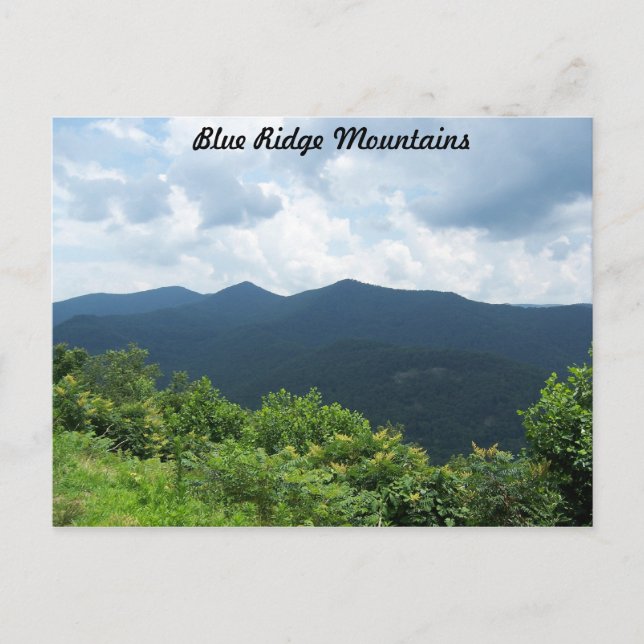 Blue Ridge Mountains Postkarte (Vorderseite)