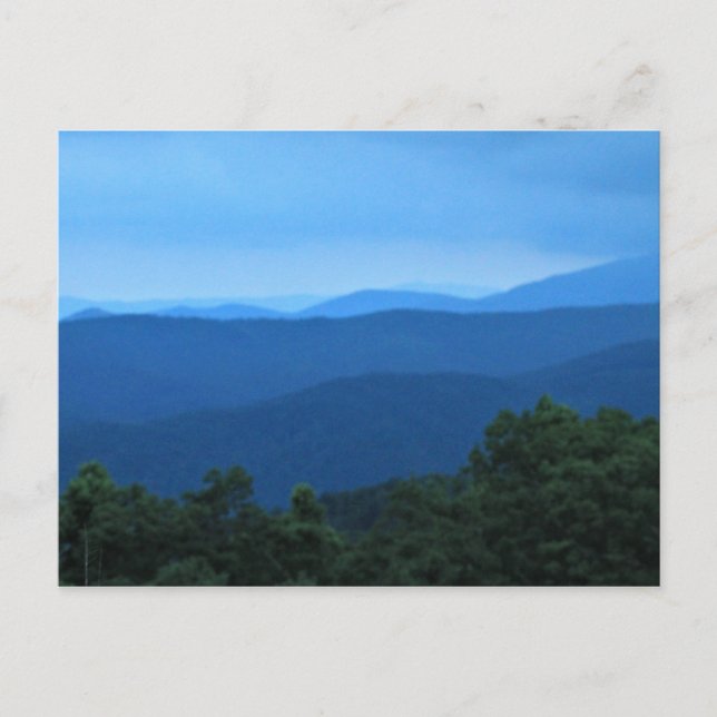 Blue Ridge Mountains Postkarte (Vorderseite)