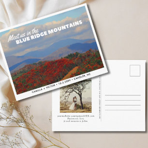 Blue Ridge Mountains Save the Date Carte postale