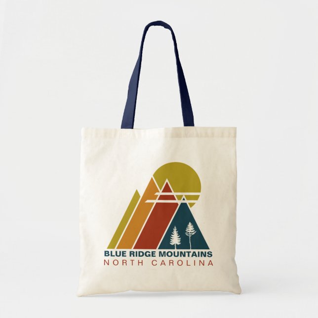 Blue Ridge Mountains Vintag Sunset Souvenir 60er Tragetasche (Vorne)