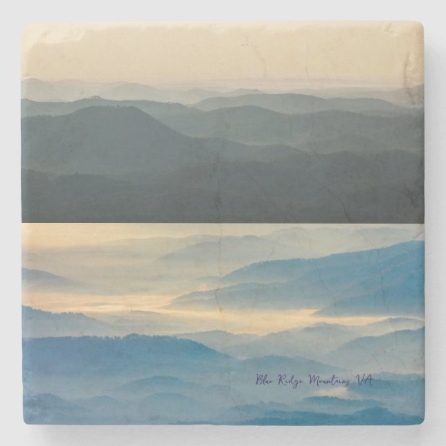 Blue Ridge Mountains Virginia Steinuntersetzer (Vorderseite)