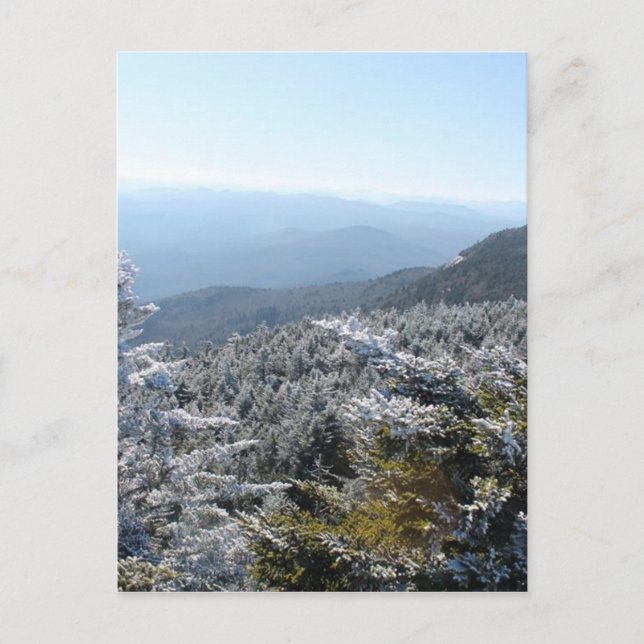 Blue Ridge Mountains Winter Postkarte (Vorderseite)