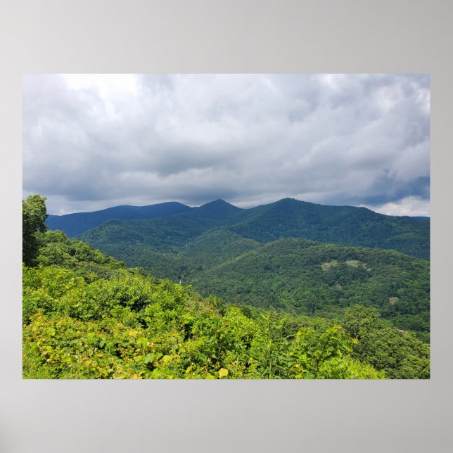 Blue Ridge Parkway Clouds Poster (Vorne)