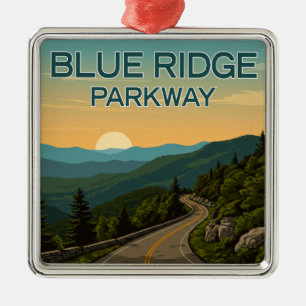 Blue Ridge Parkway Landschaft Ornament Aus Metall