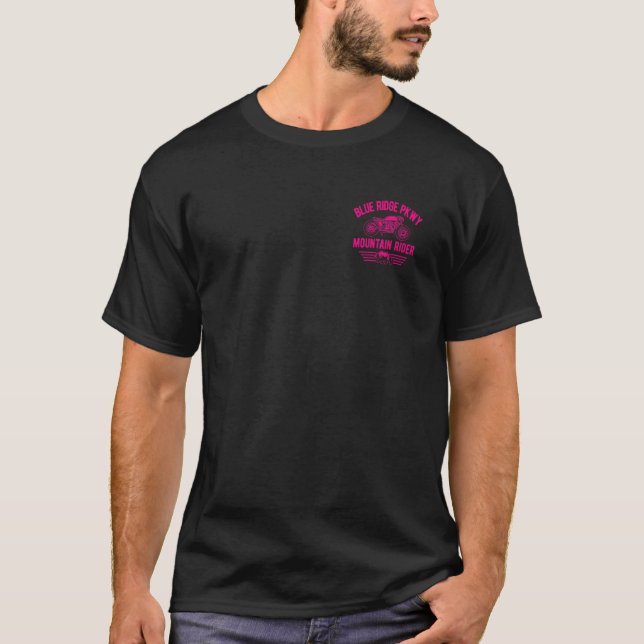 Blue Ridge Parkway Motorcycle Retro Design T-Shirt (Vorderseite)